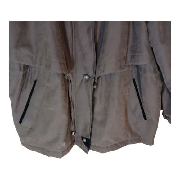 Izzi Womens Leather Jacket Brown Size 2X Warm Comfortable Front Pockets Zipper - Picture 4 of 8